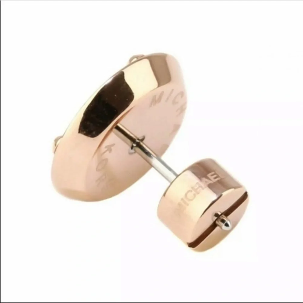 Michael Kors Rose Gold Logo Stud Earrings – NWT - Picture 3 of 4